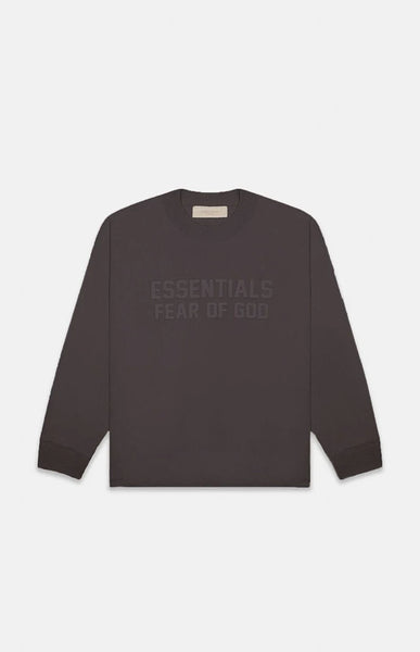 Essentials Fear Of God Relaxed Crew Neck Sweatshirt -Off Black-