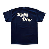 Kicks & Drip T-Shirt -Navy-